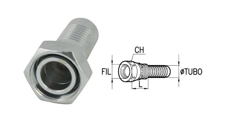 HIDRAVLIČNI PRIKLJUČEK DKOS 12 S ŽENSKI DN8-M20x1,5