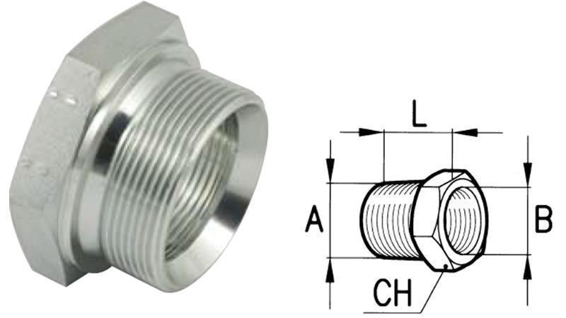 ADAPTADOR HIDRÁULICO MACHO-FÊMEA 1 1/4-1