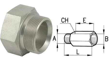 ADAPTADOR HIDRÁULICO EXTENSO MACHO-FÊMEA 3/8