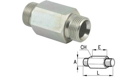 ADAPTADOR HIDRÁULICO MACHO-MACHO 1/4
