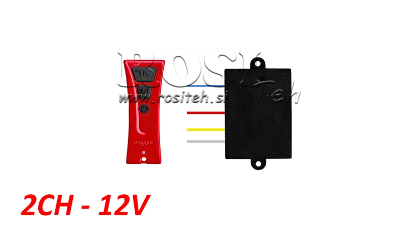 CONTROLE REMOTO SEM FIO 2CH - 12V