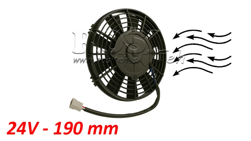 VENTILADOR AXIAL 190MM EMPURRANDO 24V