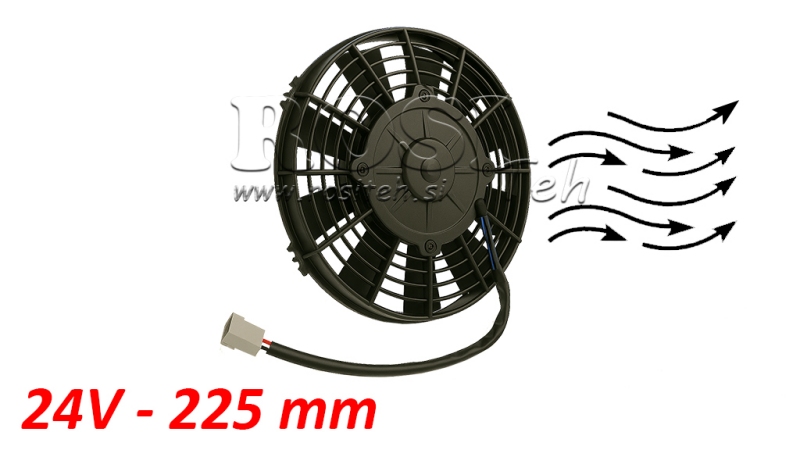 VENTILADOR AXIAL 225MM PUXANDO 24V