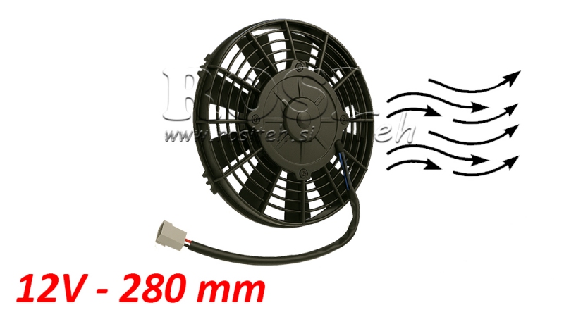 VENTILADOR AXIAL 280MM PUXAR 12V