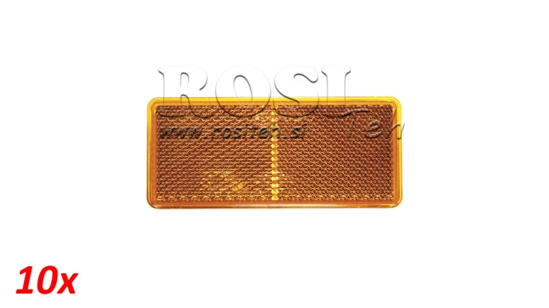 REFLETORES RETANGULARES LARANJA 105X48 (10PCS)