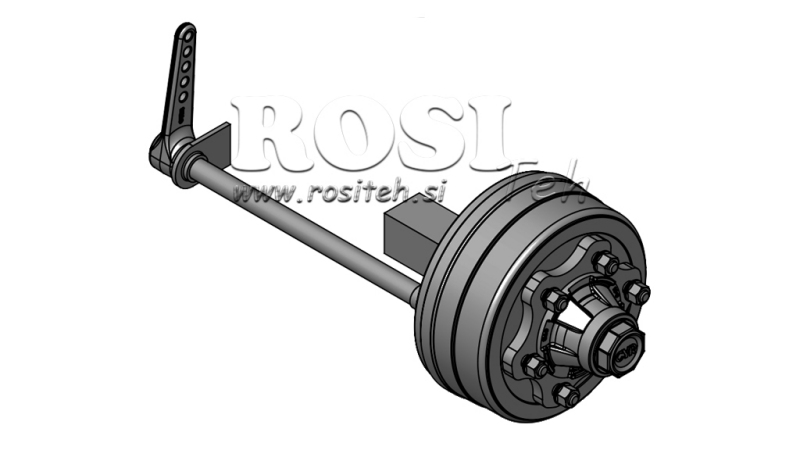 EIXO MEIO COM FREIOS 3.600 KG L.250 MM