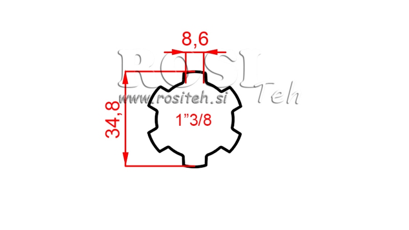 EIXO CARDÃ ESTRIADO 1-3/8 (1000 mm)