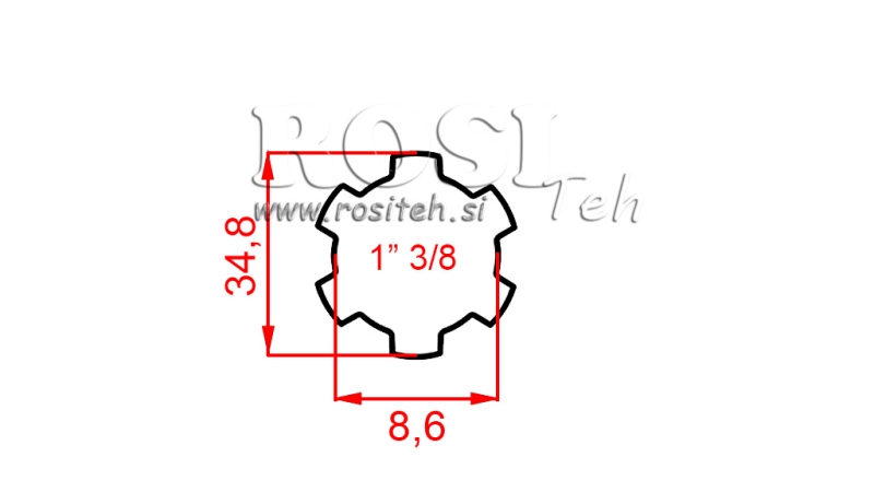 ADAPTADOR CARDÃ 1-3/8 STANDARD (250 mm)
