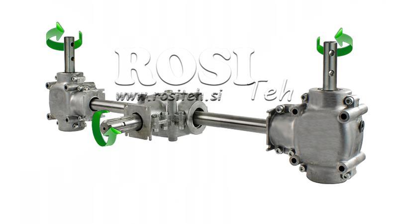 CONJUNTO DE REDUTORES 1:1.35 (22HP-16kW) PARA ENGRENAGEM TRIPLA L:770