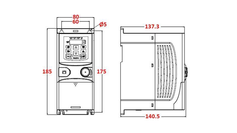 CONVERSOR DE FREQUÊNCIA-INVERTER 3Fase 1.5kW GD20-1R5G-4-EU