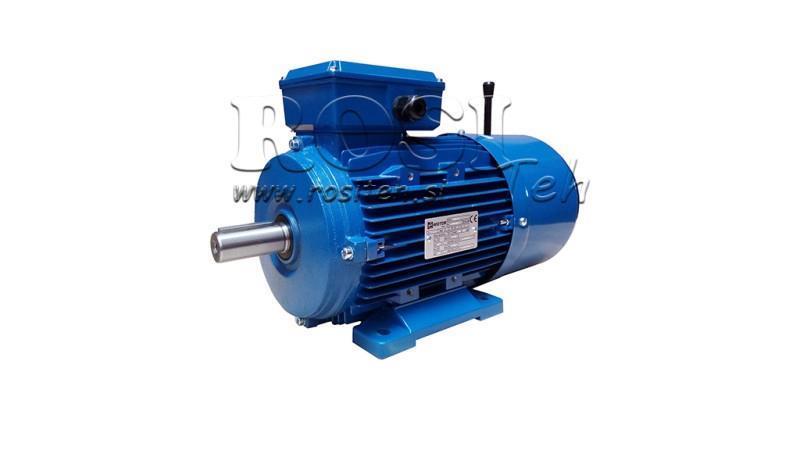MOTOR ELÉTRICO DE 3kW COM FREIO MSH100L2-4_1420rpm 3Fases pés-B3