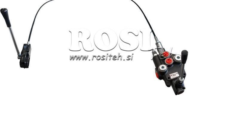 JOYSTICK DE DUPLA ALAVANCA 2.5 m VÁLVULA HIDRÁULICA 1xP80 litros.