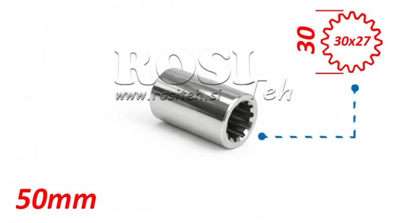 ADAPTADOR CARDÃ BUCHA 30x27 (16 ESTRIAS) (50 mm)