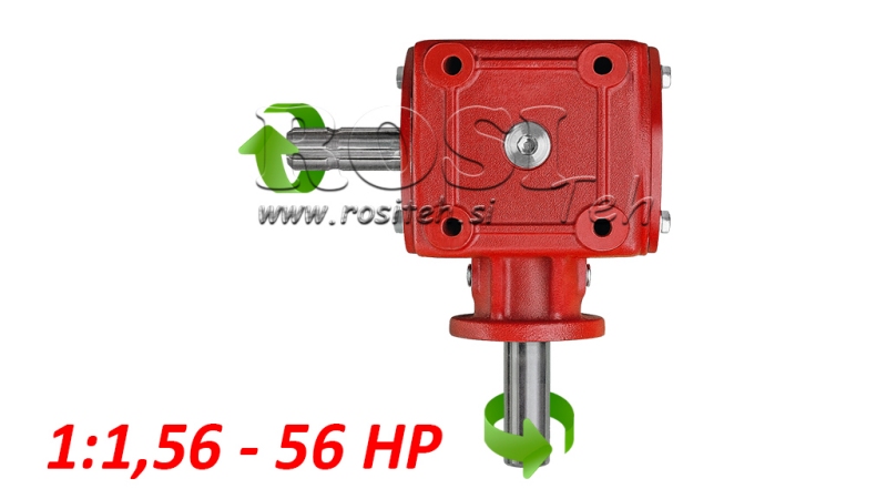 CAIXA DE CÂMBIO ANGULAR 1:1.56 (56HP-43KW)