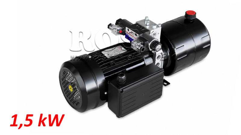 MINI POWER-PACK HIDRÁULICO 230V AC (1.5 kW) - 5.8 cc - 8.2 lit/min - tanque 6 lit