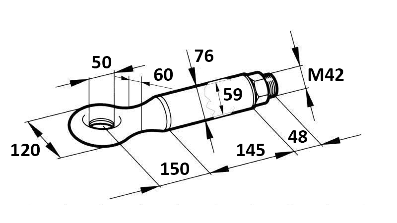 GANCHO DE REBOQUE GIRATÓRIO 14000/2000