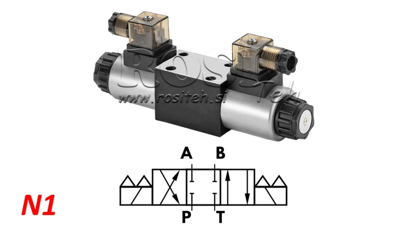 VÁLVULA HIDRÁULICA ELETROMAGNÉTICA KV-4/3 CETOP 3 12/24/230V N1