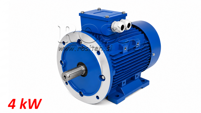 4KW-MOTOR ELÉTRICO MS100L3-4 4_1430RPM 3FASE PÉS+FLANGE-B3B5