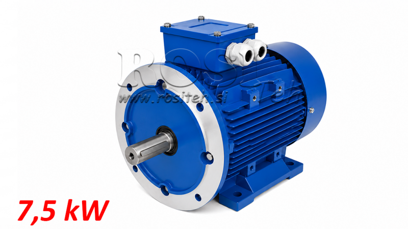 7.5KW-MOTOR ELÉTRICO MS132M-4_1450RPM 3FASE PÉS+FLANGE-B3B5