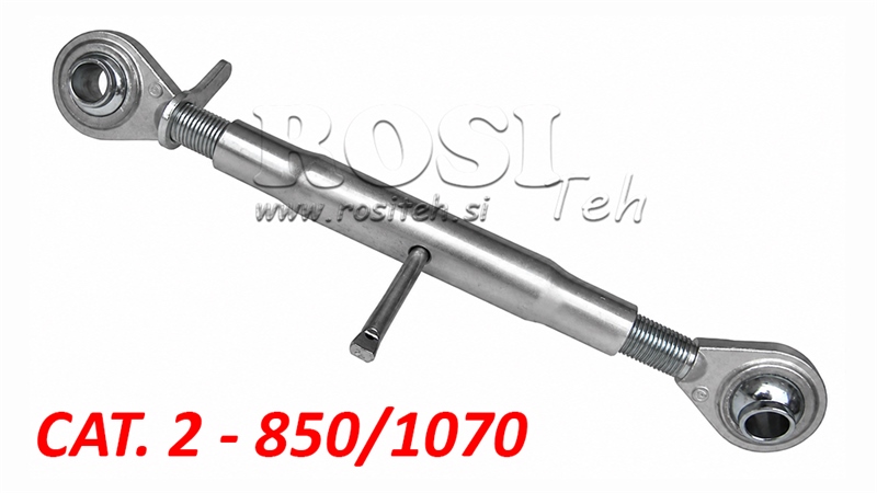 TERCEIRO PONTO MECÂNICO AJUSTÁVEL PARA TRATOR CAT 2 M30X3 - 850/1070