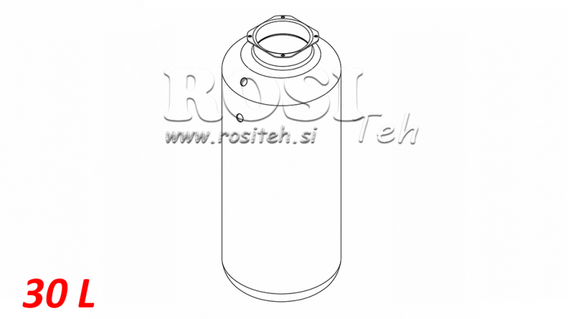 TANQUE METÁLICO ROLLO PP 30 LITROS HORIZONTAL-VERTICAL