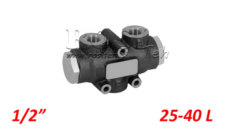 HIDRAVLIČNI DELILNI VENTIL PRETOKA V01005 25 - 40 lit - 1/2 - 250 bar (max.300 bar) V-EQ25