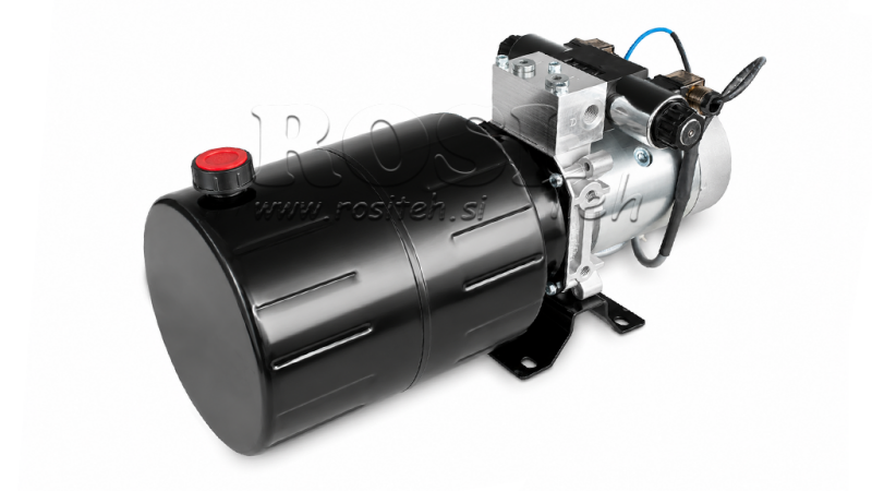 MINI POWER-PACK HIDRÁULICO 24V DC - 2.2kW = 2.1cc - 8 lit - unidade bidirecional (metal)