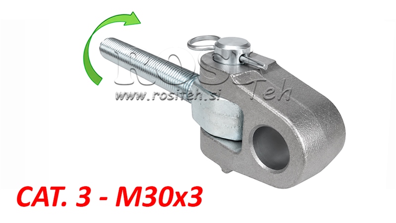 PONTEIRA DE FORQUILHA ROSCADA CAT.3 M30X3