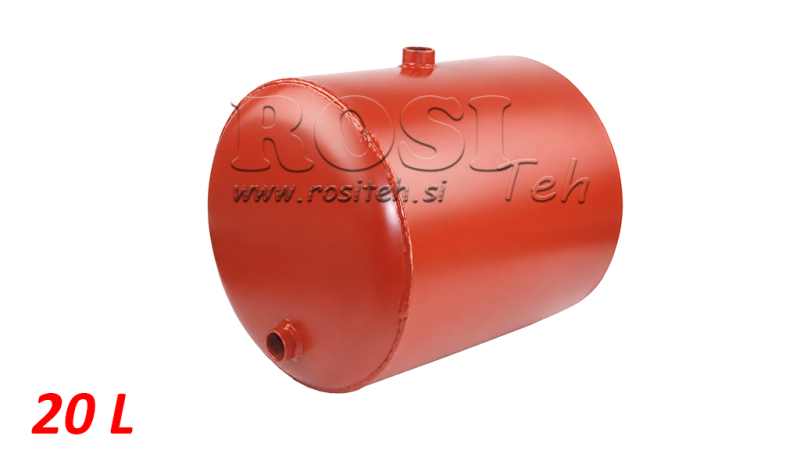 TANQUE METÁLICO 20 LITROS REDONDO Φ 300MM - ALTURA 330MM
