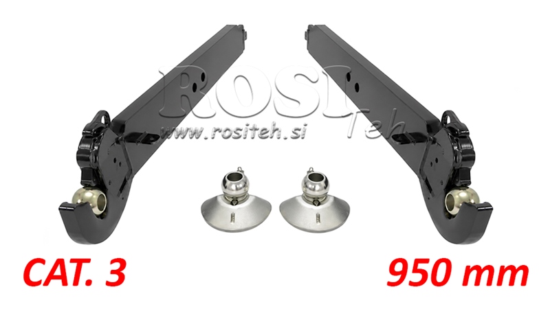 BRAÇOS INFERIORES DO ENGATE DE TRÊS PONTOS CAT.3 - 120x35 mm - 950 mm (140 HP)