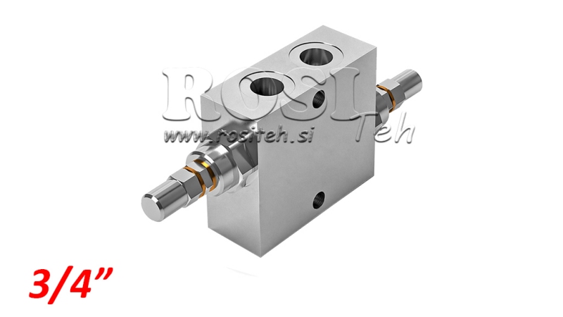 REGULADOR DE PRESSÃO HIDRÁULICA DUPLO VAU 3/4 10-180 BAR