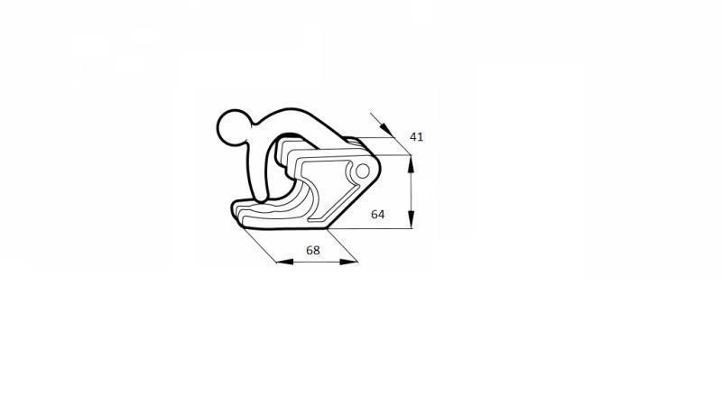 FECHO LATERAL TIPO CIERE FEMEA - dimensões