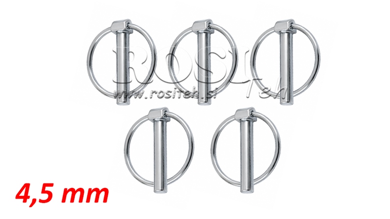 KIT DE CAVILHAS COM ARGOLA Φ 4,5 MM (5PCS)