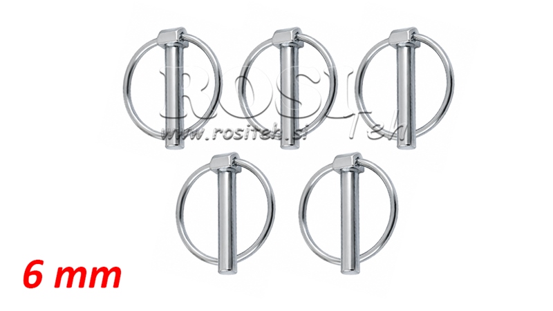 KIT DE CAVILHAS COM ARGOLA Φ 6,0 MM (5PCS)