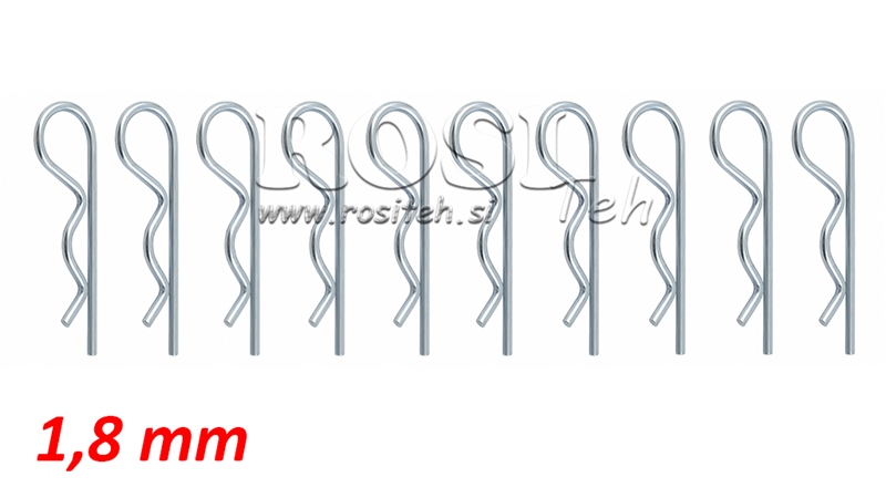 KIT DE GRAMPOS TIPO R Φ 1,8 MM (10PCS)