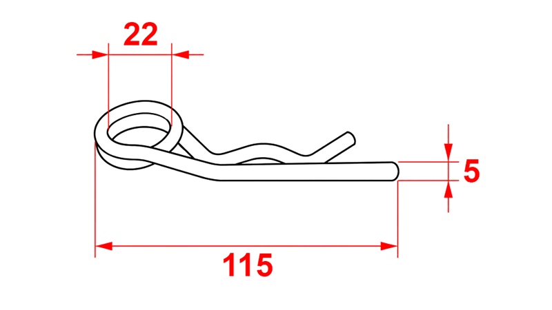 CONTRAPINO COM MOLA DUPLA Φ 5 MM (5PCS)