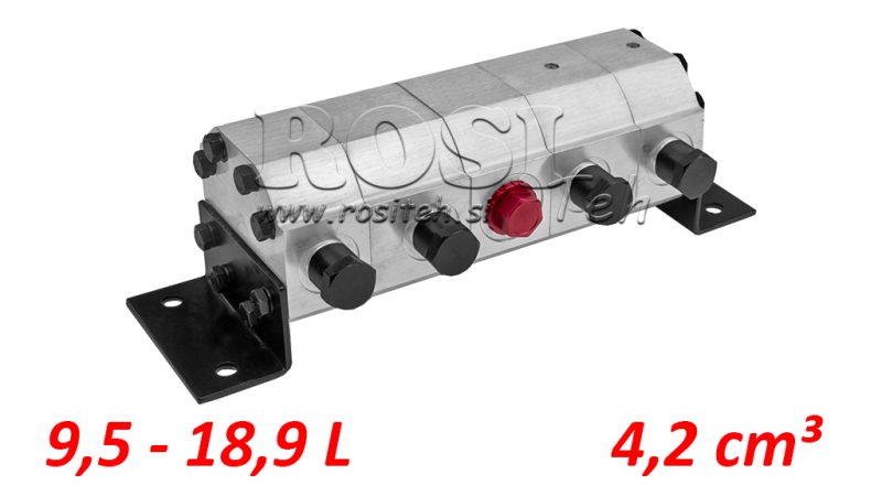 HIDRAVLIČNI ZOBNIŠKI DELILNIK PRETOKA 4/1 (9,5-18,9lit - max.240bar) 4,2cc/SEG