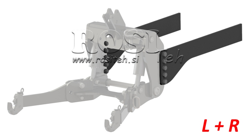 CONSOLA DE MONTAGEM UNIVERSAL PARA HIDRÁULICA FRONTAL DO TRATOR CAT. 2 & CAT. 3 (950 mm)