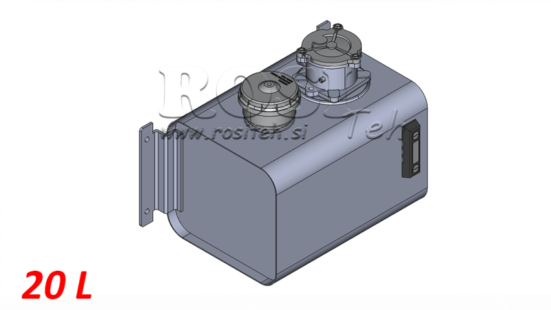 TANQUE METÁLICO SUPERIOR 20 LIT 265X290X400MM