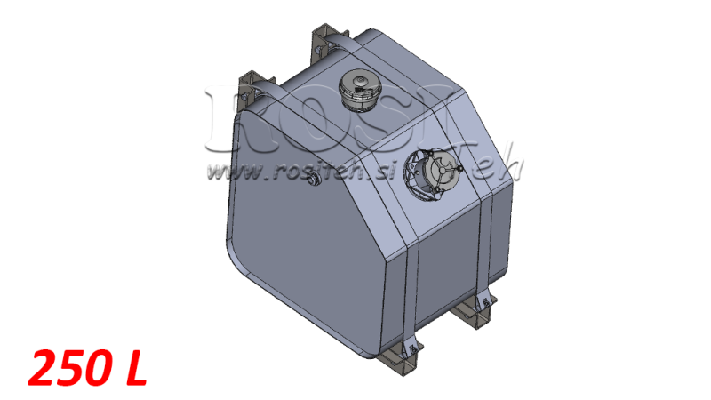 TANQUE METÁLICO SUPERIOR 250 LIT 600X600X800MM
