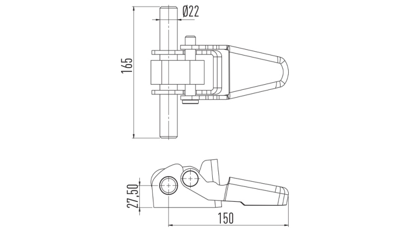 HINGE LATERAL DO TRAILER COM ABERTURA INFERIOR/SUPERIOR