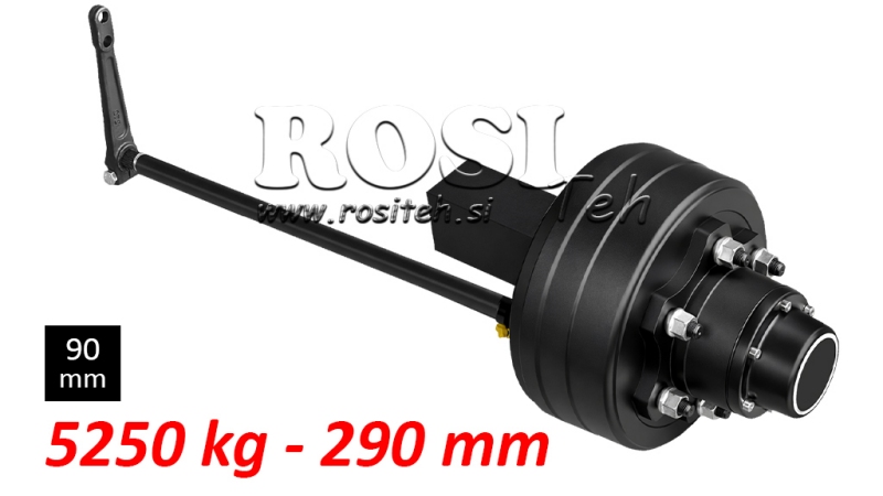 SEMI-EIXO COM FREIOS - 5250 kg (6 PARAFUSOS) - 290 mm