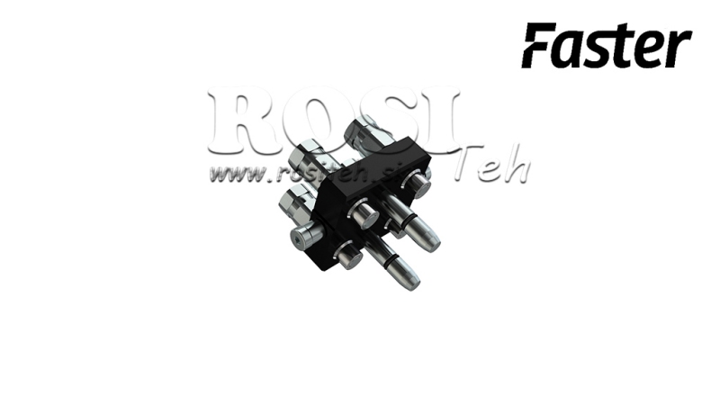 ACOPLAMENTO MULTI-FASTER 3 VIAS BSP 1/4 PARTE MÓVEL (UMA ALAVANCA)