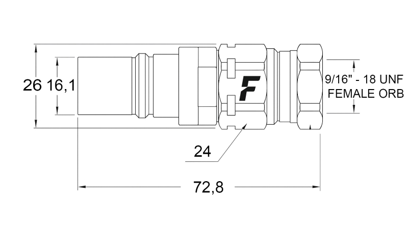 CONECTOR RÁPIDO MACHO PARA MULTI-FASTER 1/4 PARTE MÓVEL