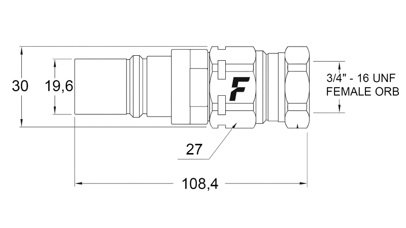 CONECTOR RÁPIDO MACHO PARA MULTI-FASTER 3/8 PARTE MÓVEL
