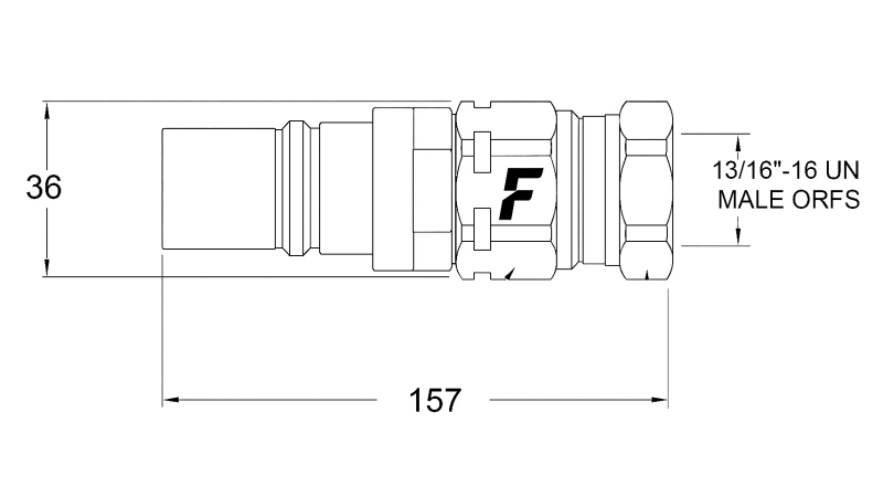 CONECTOR RÁPIDO MACHO PARA MULTI-FASTER 9/16 3PLK 3PLV C PARTE MÓVEL