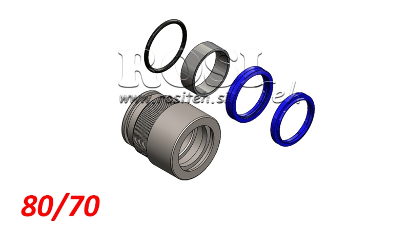 KIT DE VEDAÇÃO PARA CILINDRO HIDRÁULICO MONO 80/70