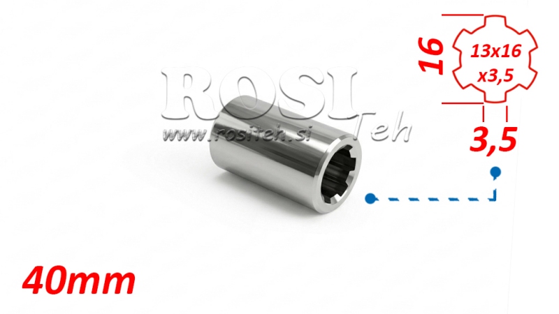 ADAPTADOR CARDÃ BUCHA 13x16x3,5 (6 ESTRIAS) (40 mm)
