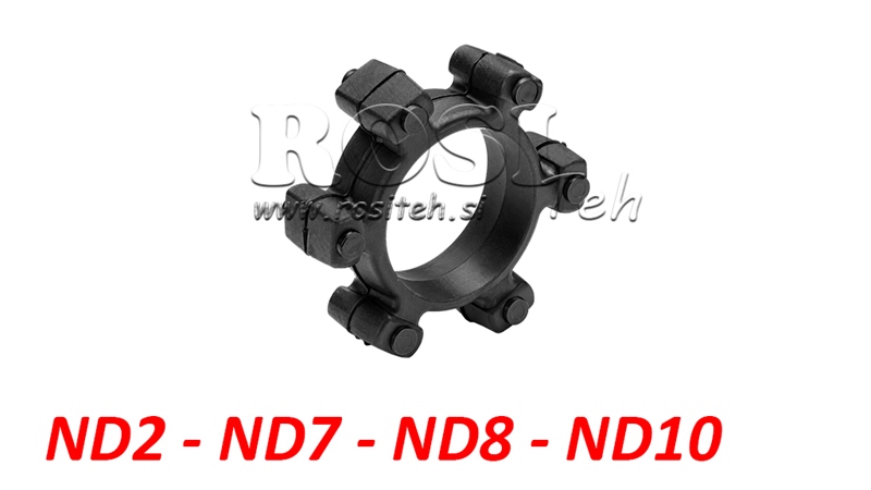 ACOPLAMENTO EM ESTRELA PARA INSERTO DE BORRACHA ND2-ND7-ND8-ND10 (45mm)