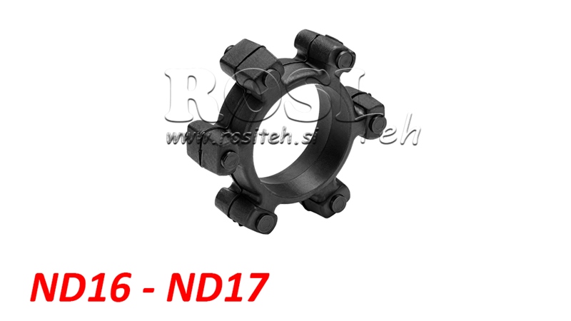 ACOPLAMENTO EM ESTRELA PARA INSERTO DE BORRACHA ND16-ND17 (74mm)